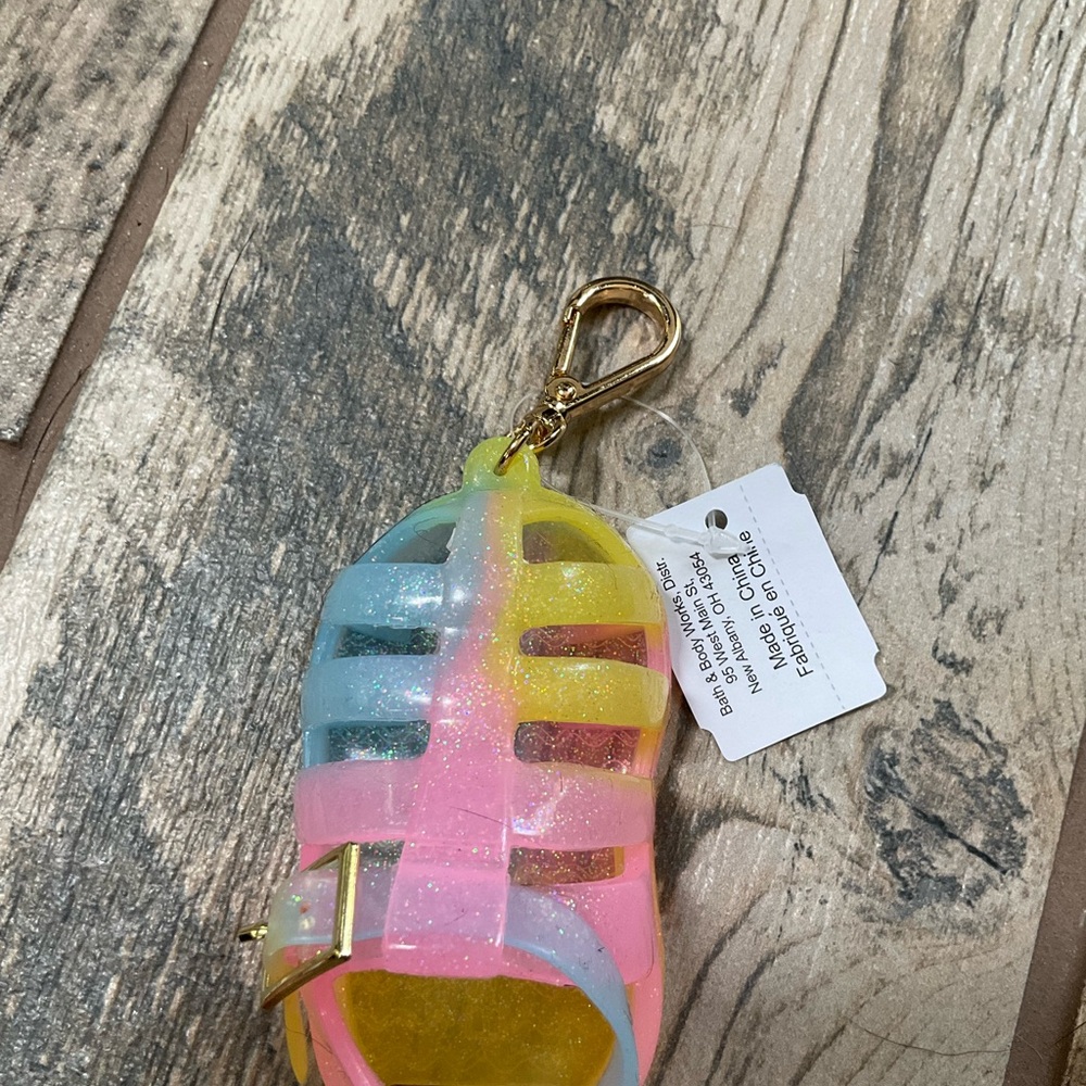 Colorful Jelly Sandal Bath & Body Works Hand Sanitizer holder Pocketbac